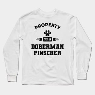 Doberman Pinscher Dog - Property of a doberman pinscher Long Sleeve T-Shirt